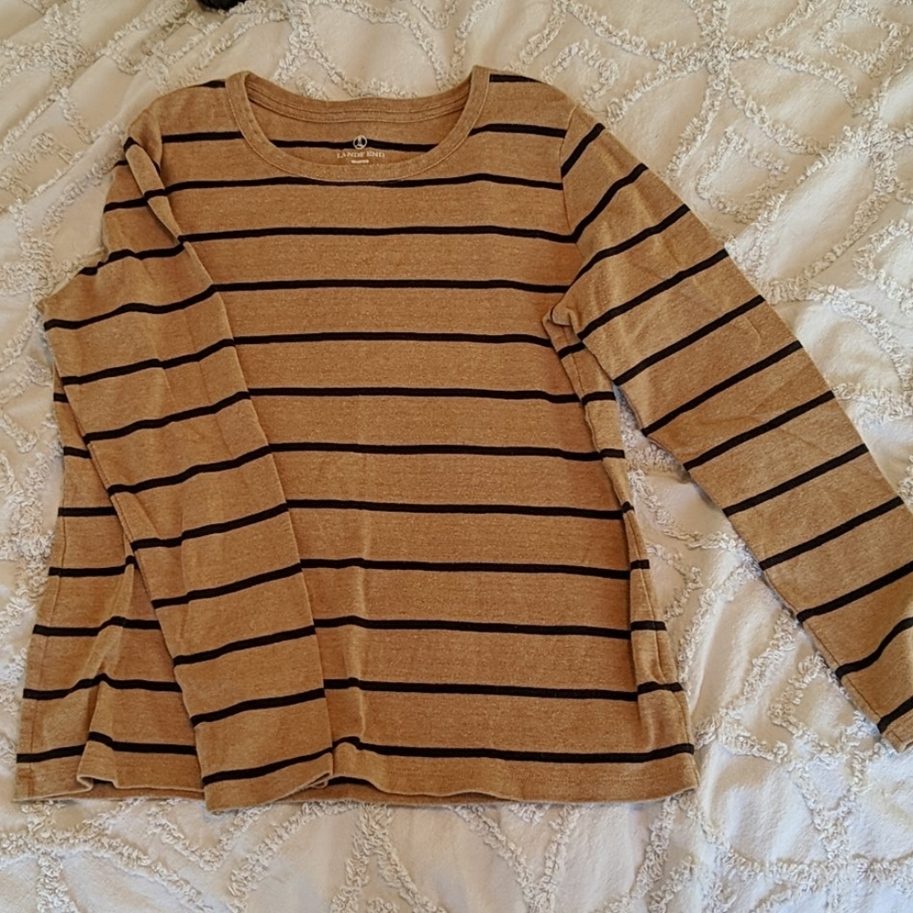 Brown striped top